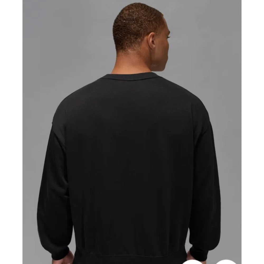 NEW Men NIKE Jordan Brooklyn Fleece Crew-Neck XL  Sweatshirt BLACK IM6301 010